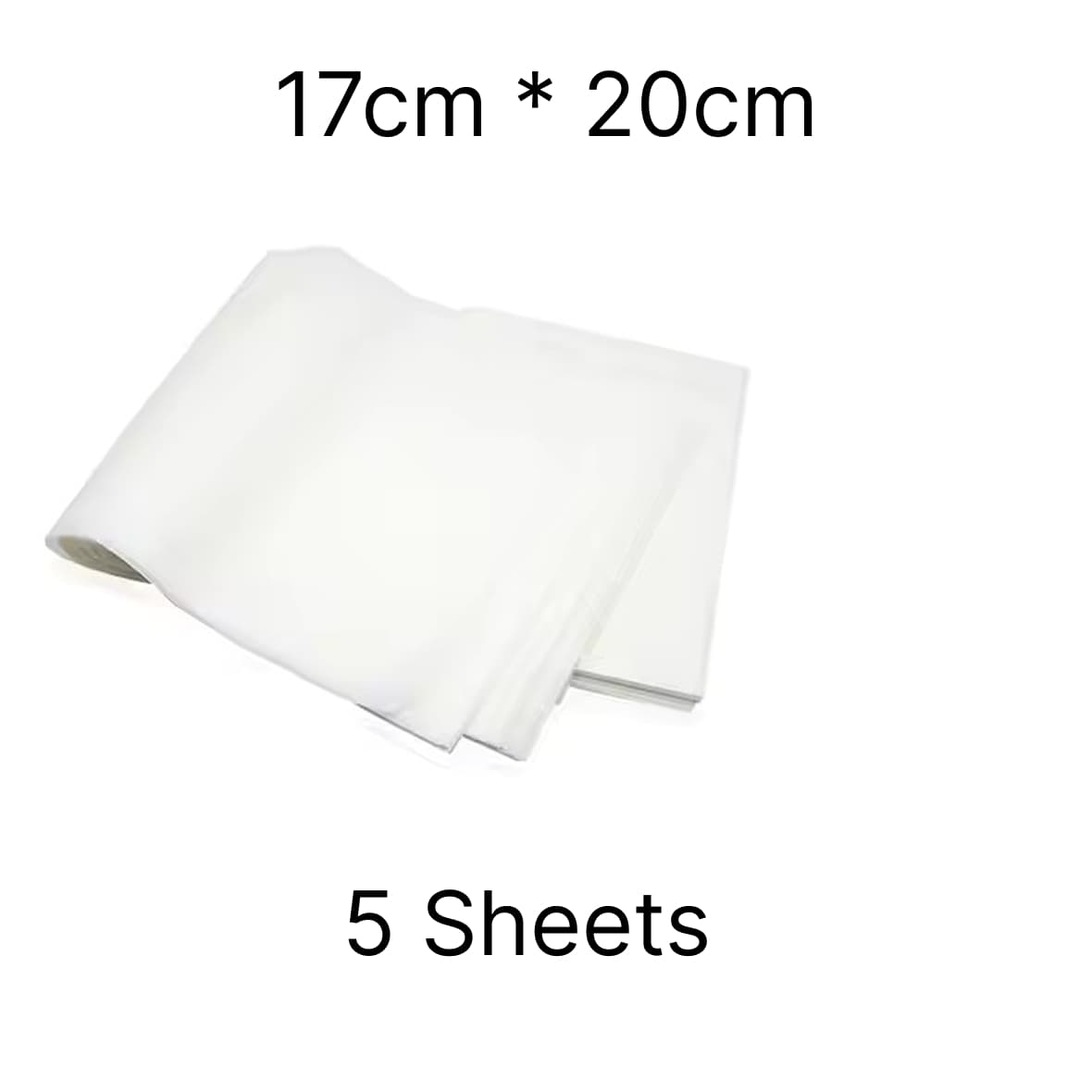 White 17*20cm 5 sheets